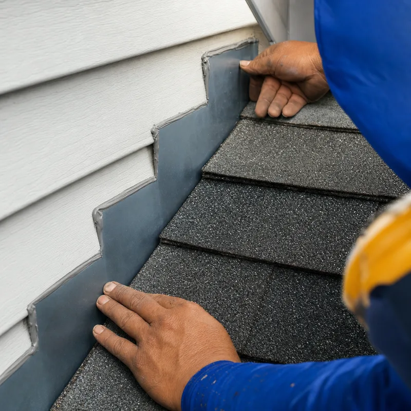 Detailed roofing workmanship