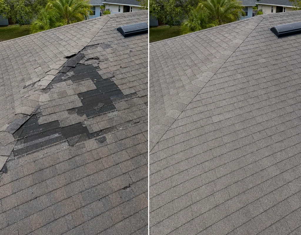 Jacksonville roof repair project