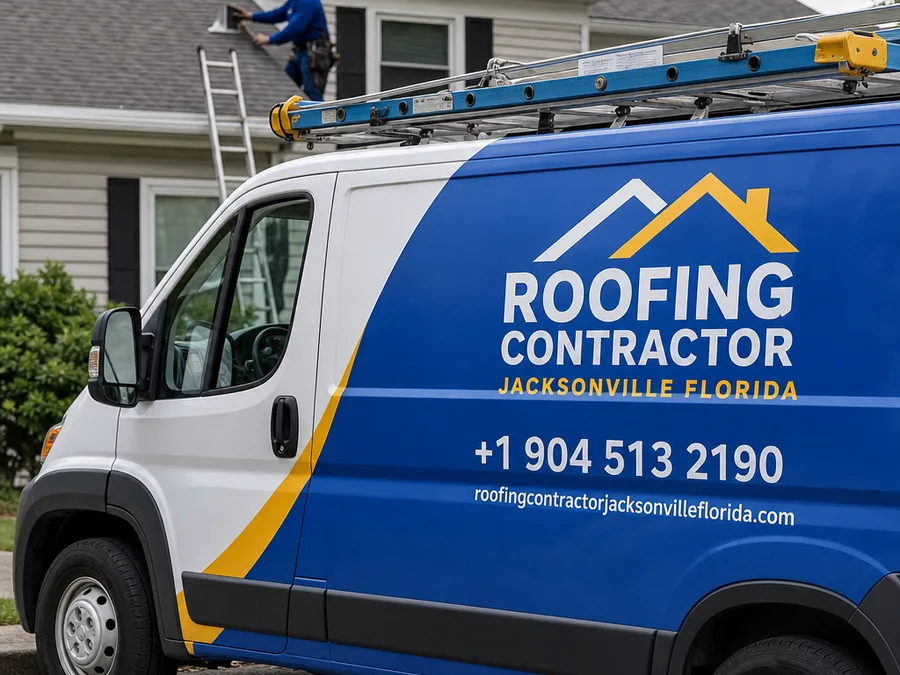 Roofer checking step flashing and sealant at a roof-to-wall intersection on an asphalt shingle roof